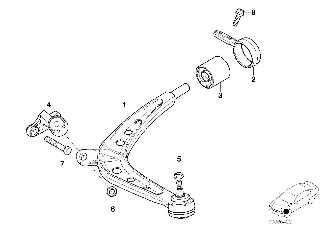 BMW Querlenker links E46 31126758533 - 3er E46