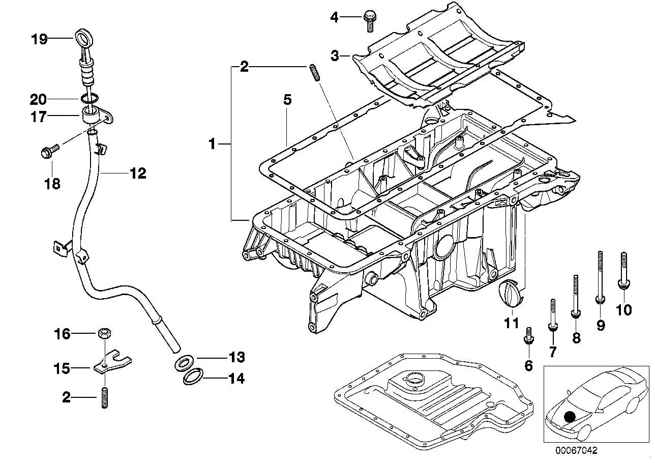 BMW Sechskantschraube mit Scheibe E53 07119902601 - Bildposition