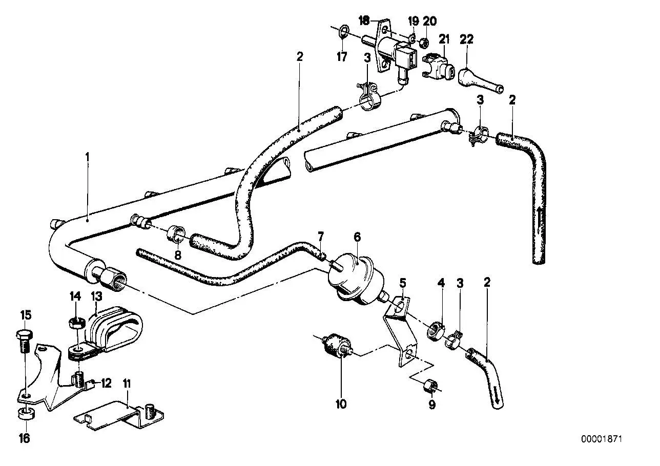 BMW Einspritzrohr E12 E23 E24 13531267326
