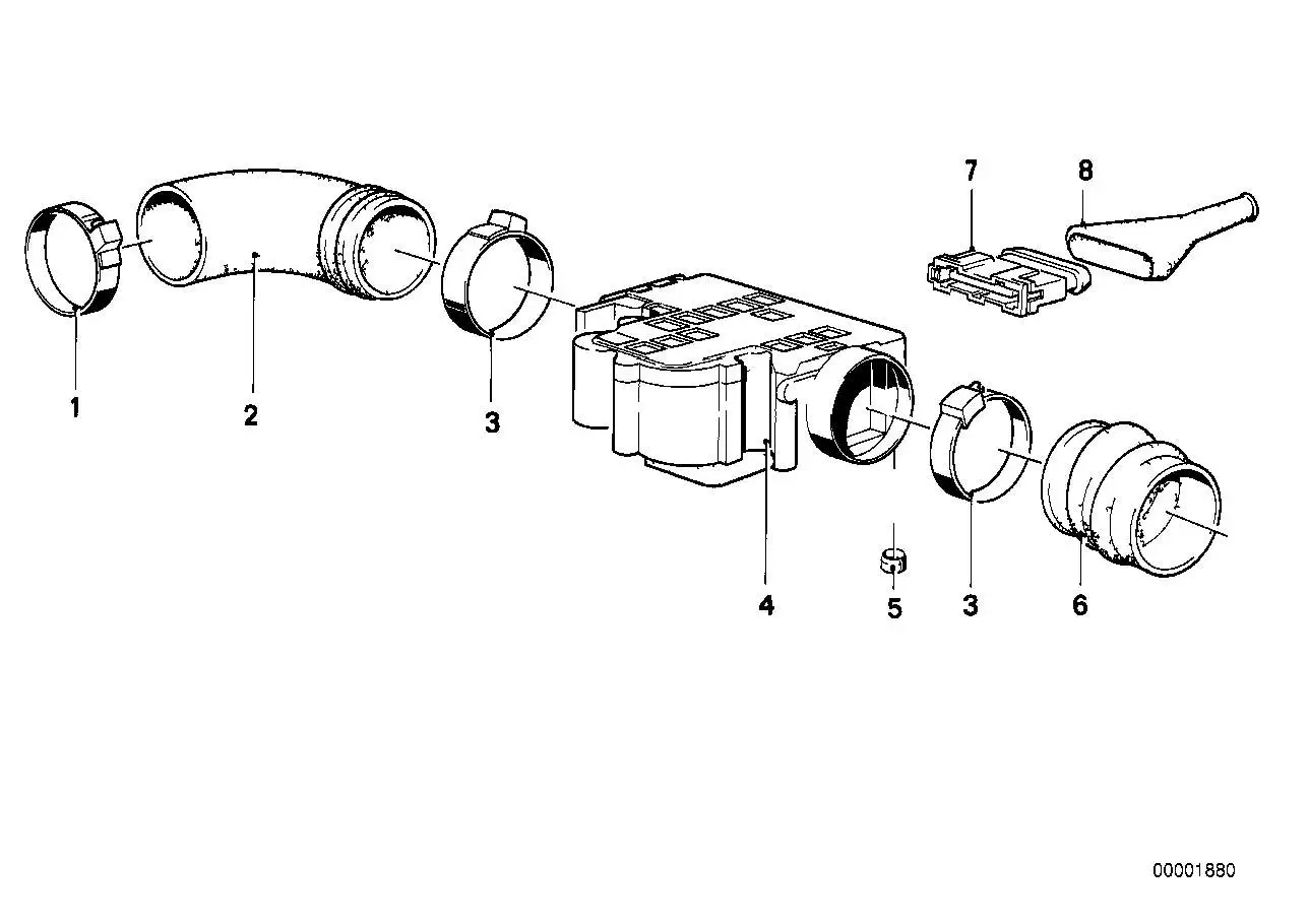 BMW Schlauch E12 E23 E24 E28 13711261370 - 5er E12, 5er E28, 6er