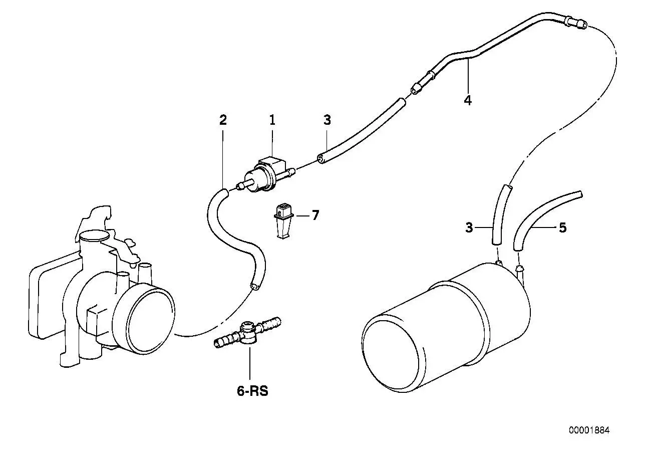 BMW Leitung E30 E34 11731717849 - Bildposition 04