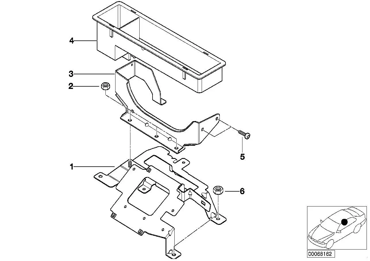 BMW Abdeckblende E52 65128372311