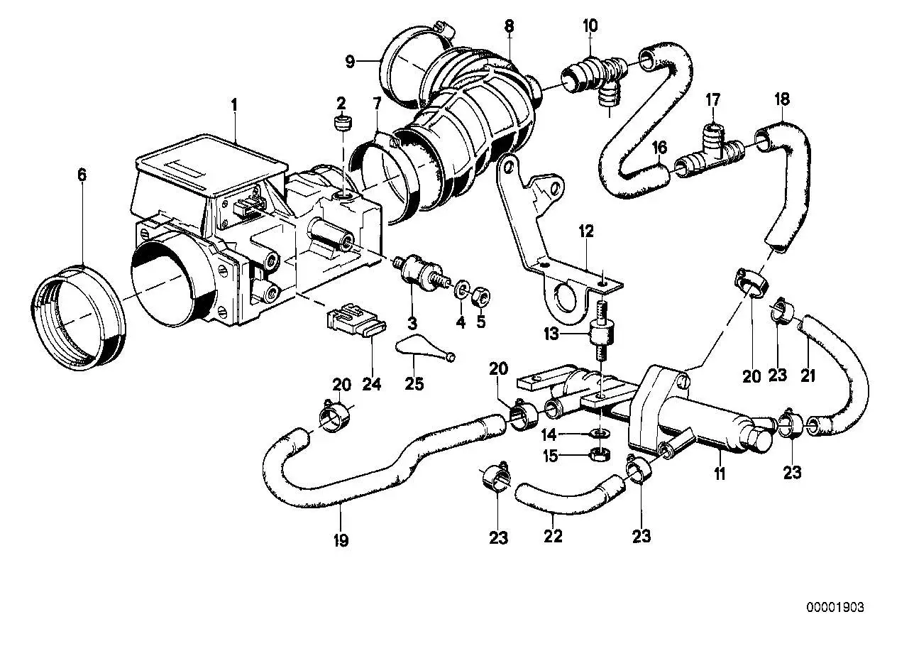 BMW Luftmengenmesser E28 E30 13621284407