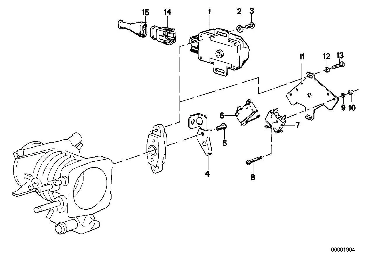 BMW Drosselklappenschalter E12 E23 E24 13631358473