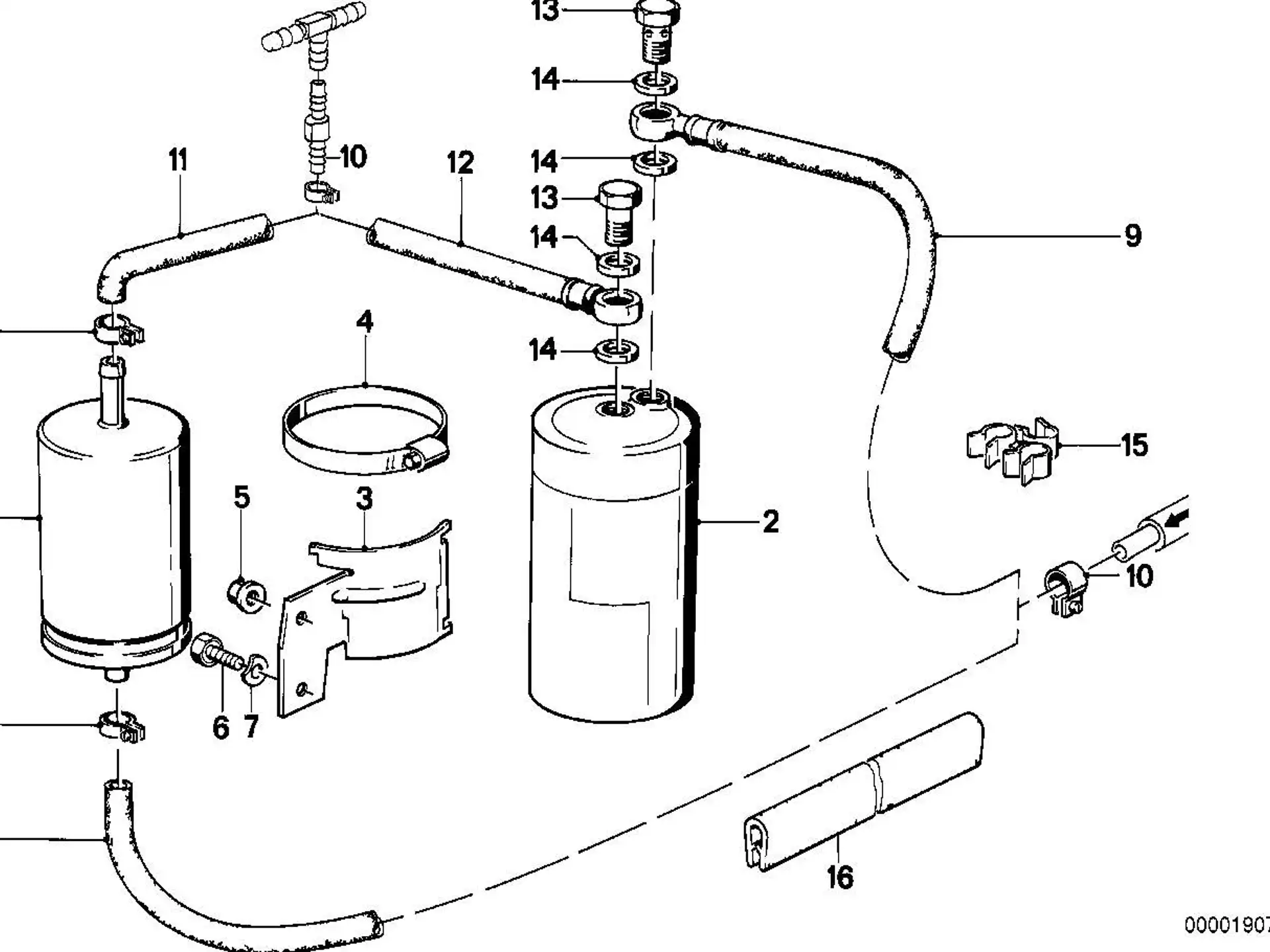 BMW Halter Kraftstofffilter E30 13321713062