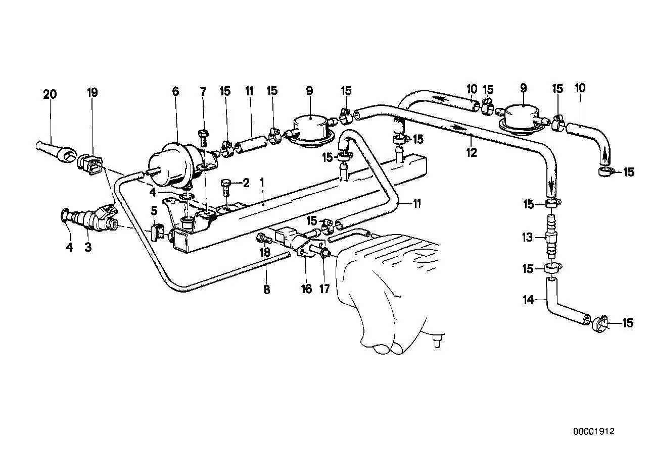 BMW Einspritzventil E28 E30 13641706058