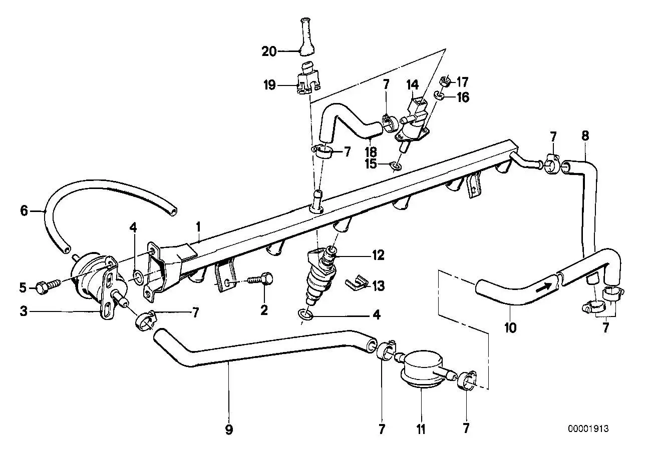 BMW Schlauch E24 E28 13531307024 - Bildposition 18