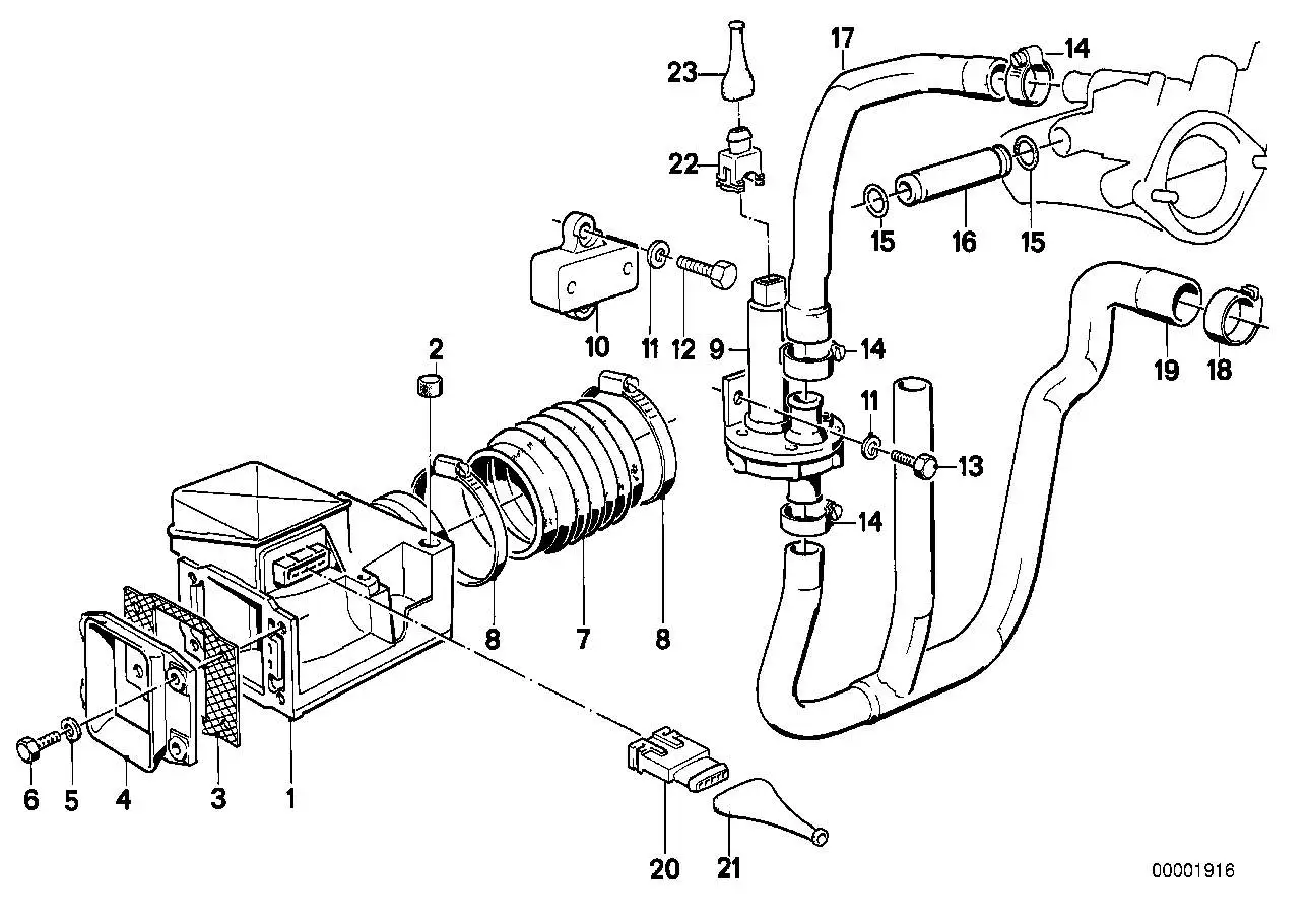 BMW Schlauch E24 E28 11611306971 - 7er E23 Limousine, 5er E28 Lim