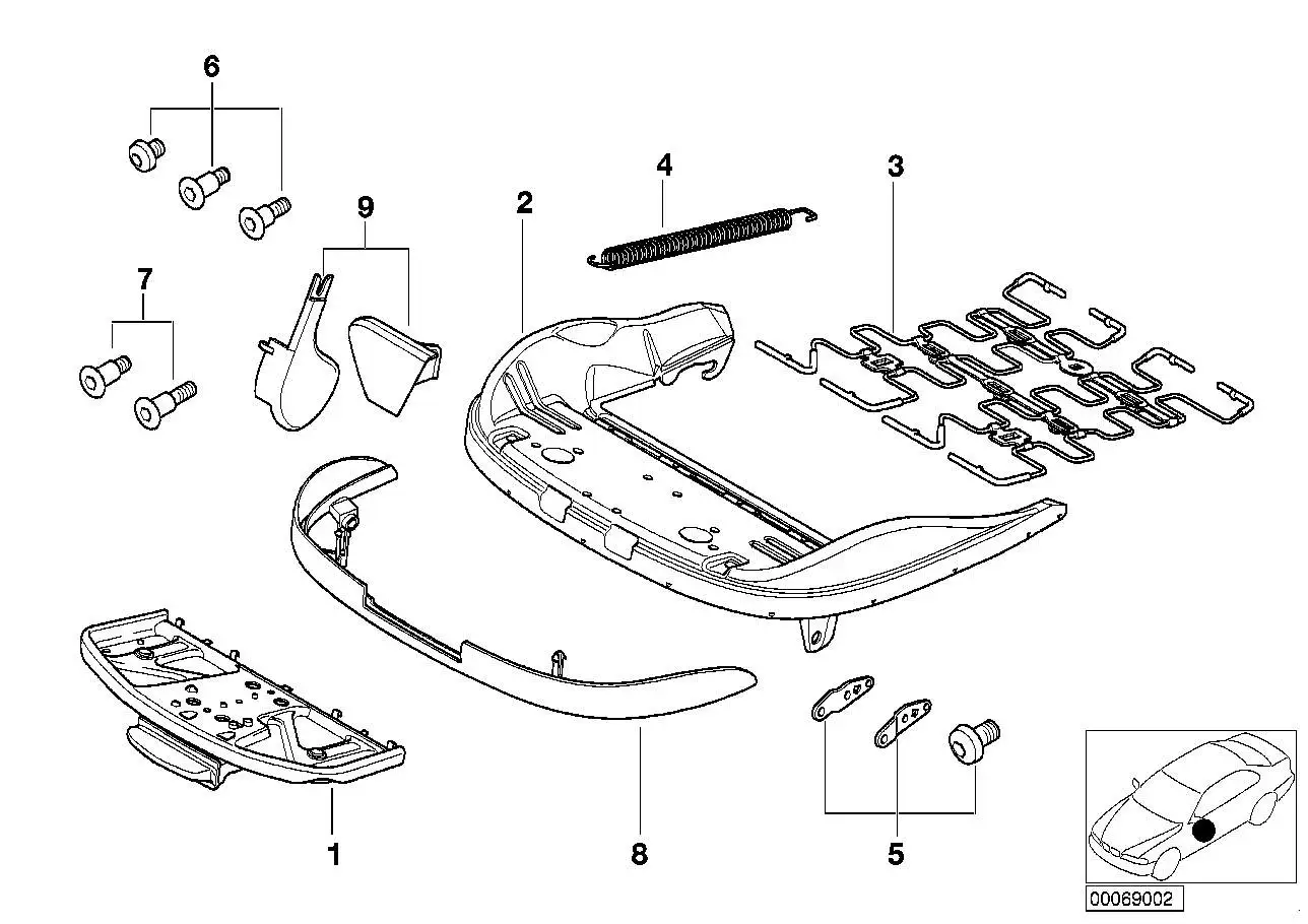 BMW Satz Blenden links E46 E63 52108260845 - Bildposition 09