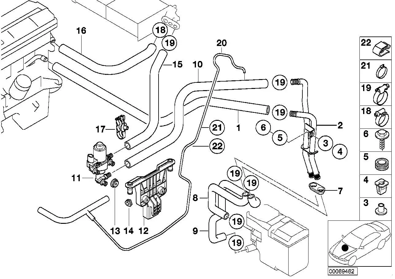 BMW Tülle E38 E39 64128368258 - Bildposition 07