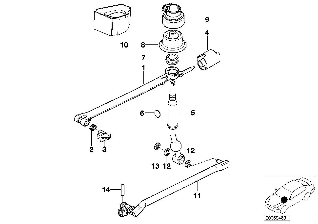 BMW Klebestück E38 E39 E52 25111434029