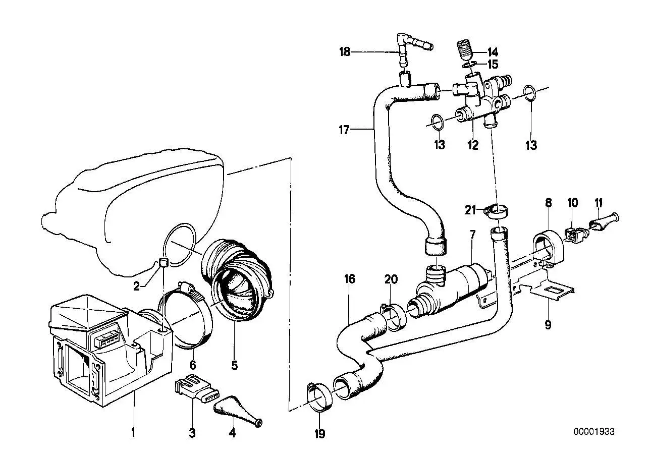 BMW Schlauch E30 13411309614 - Z1 E30