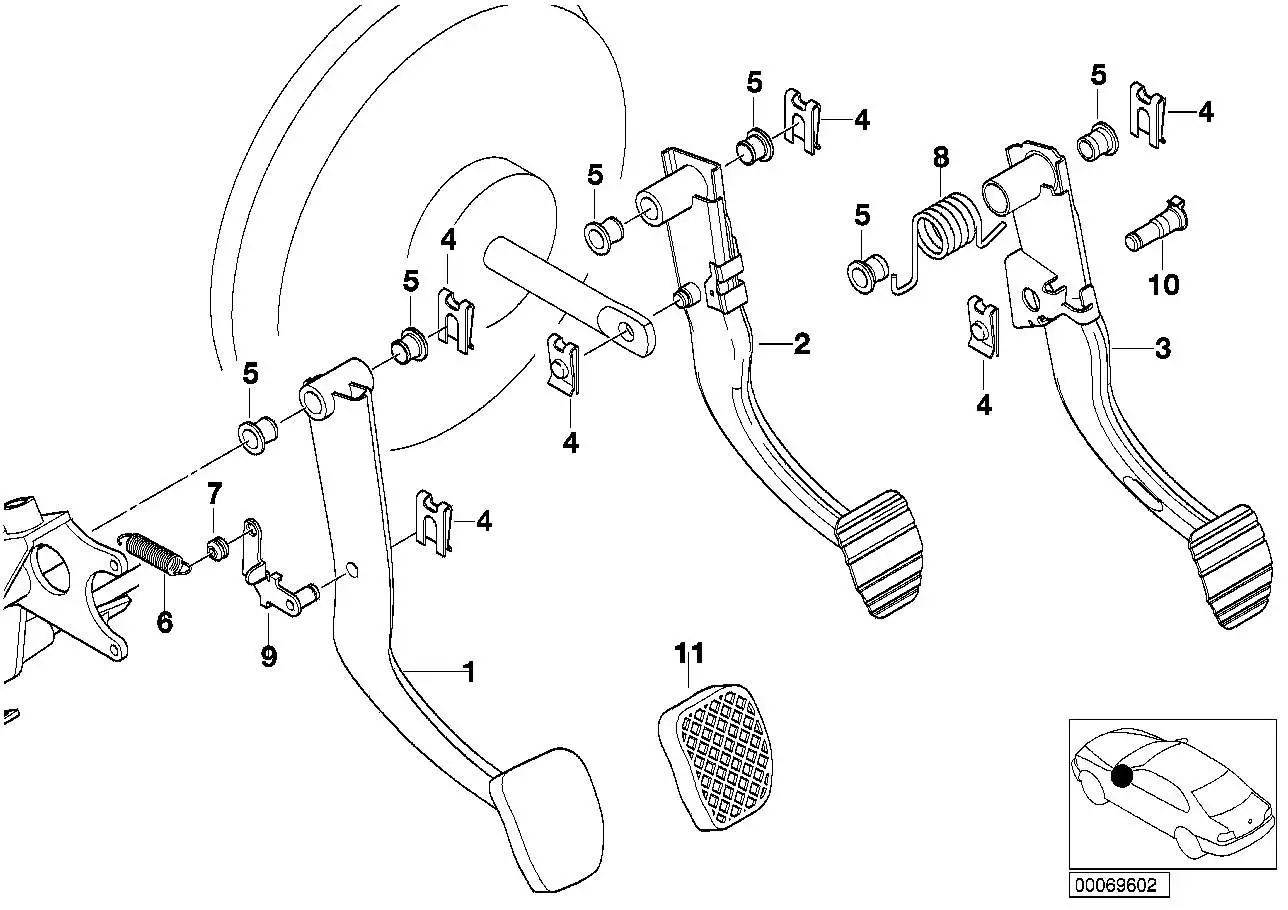 BMW Bremshebel 35211162130 - Bildposition 01