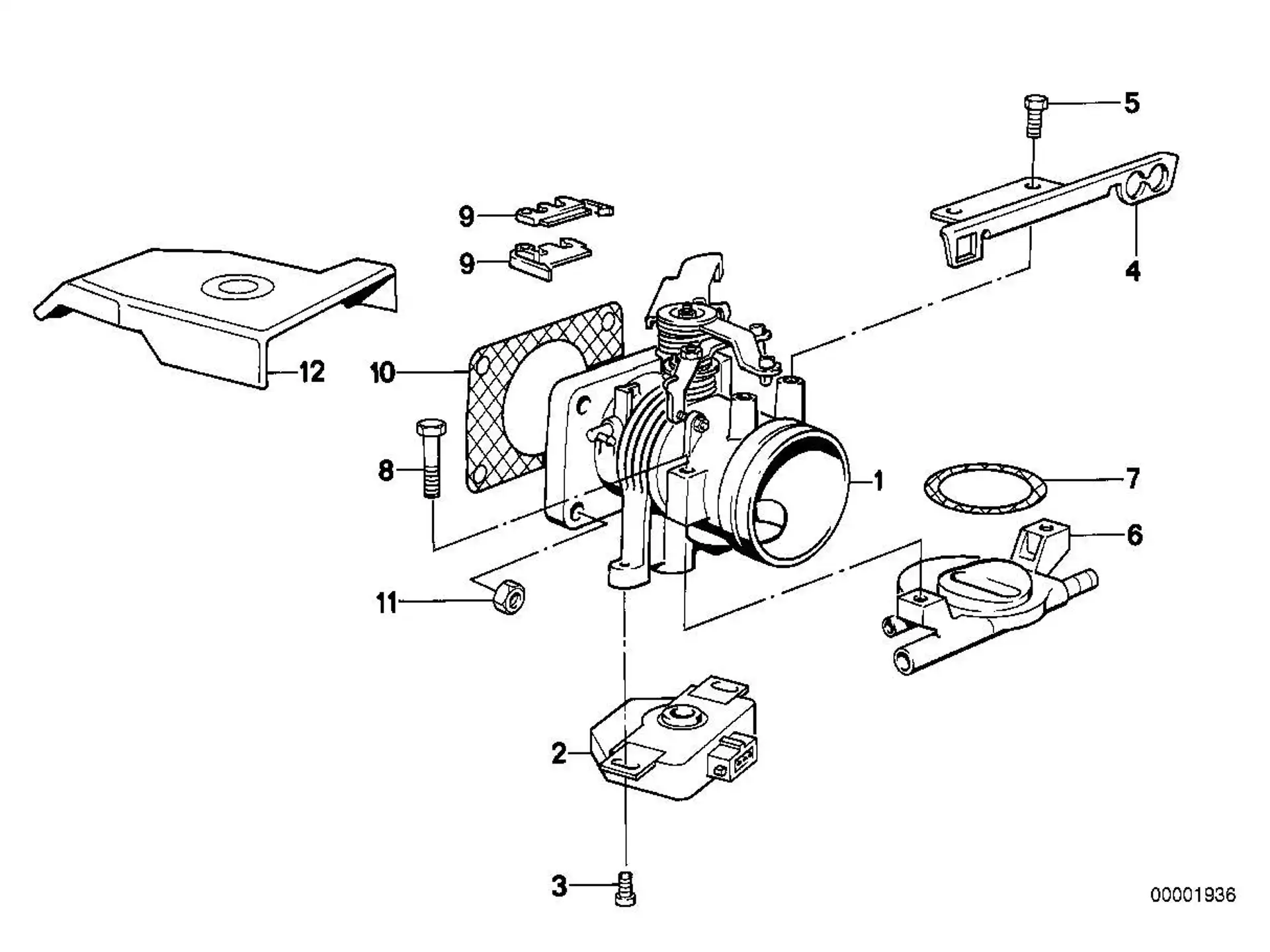 BMW Abdeckung E30 E34 13541715399
