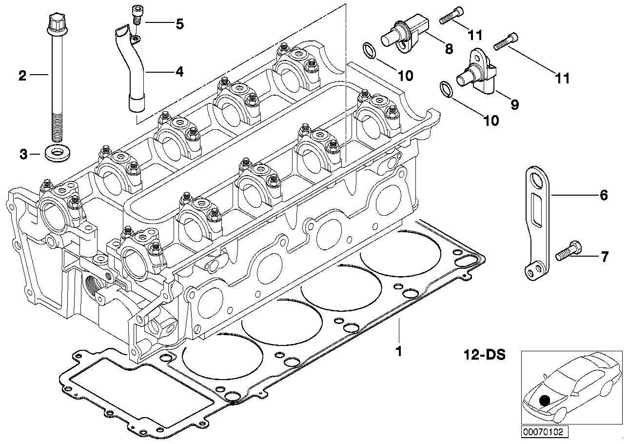 BMW Zylinderkopfdichtung asbestfrei E39 E52 11127833734