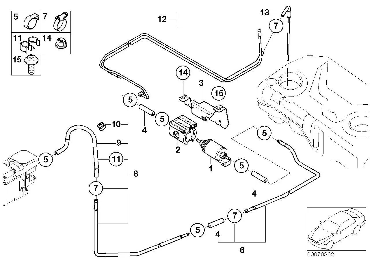BMW Steigrohr mit Formschlauch E53 16116752909
