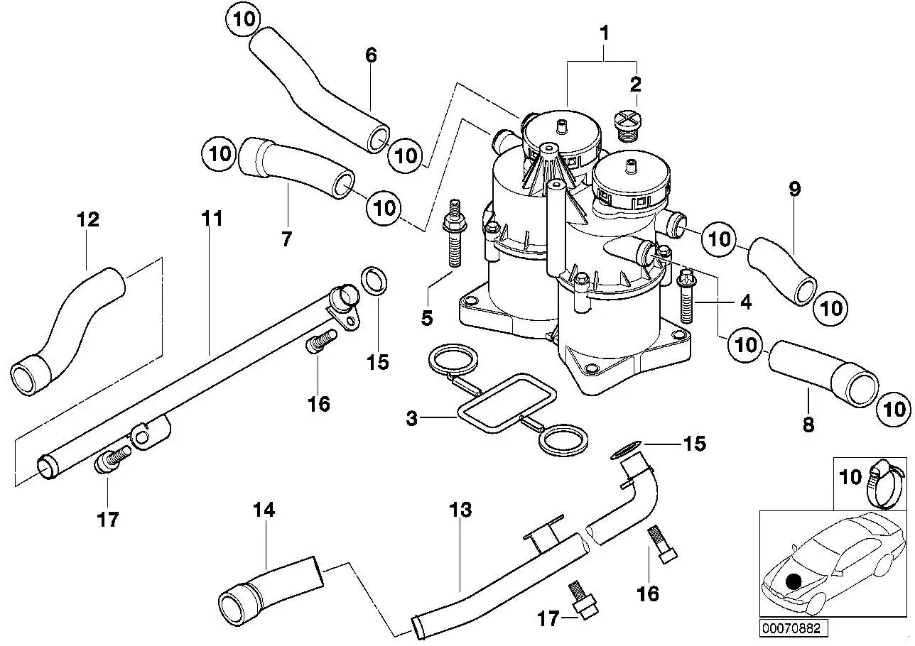 BMW Ölabscheider E38 E65 11152248284 - 7er E38, 7er E65