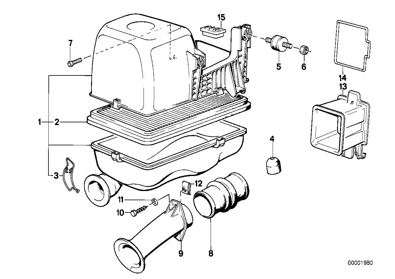 BMW Ansauggeräuschdämpfer E30 13711312331