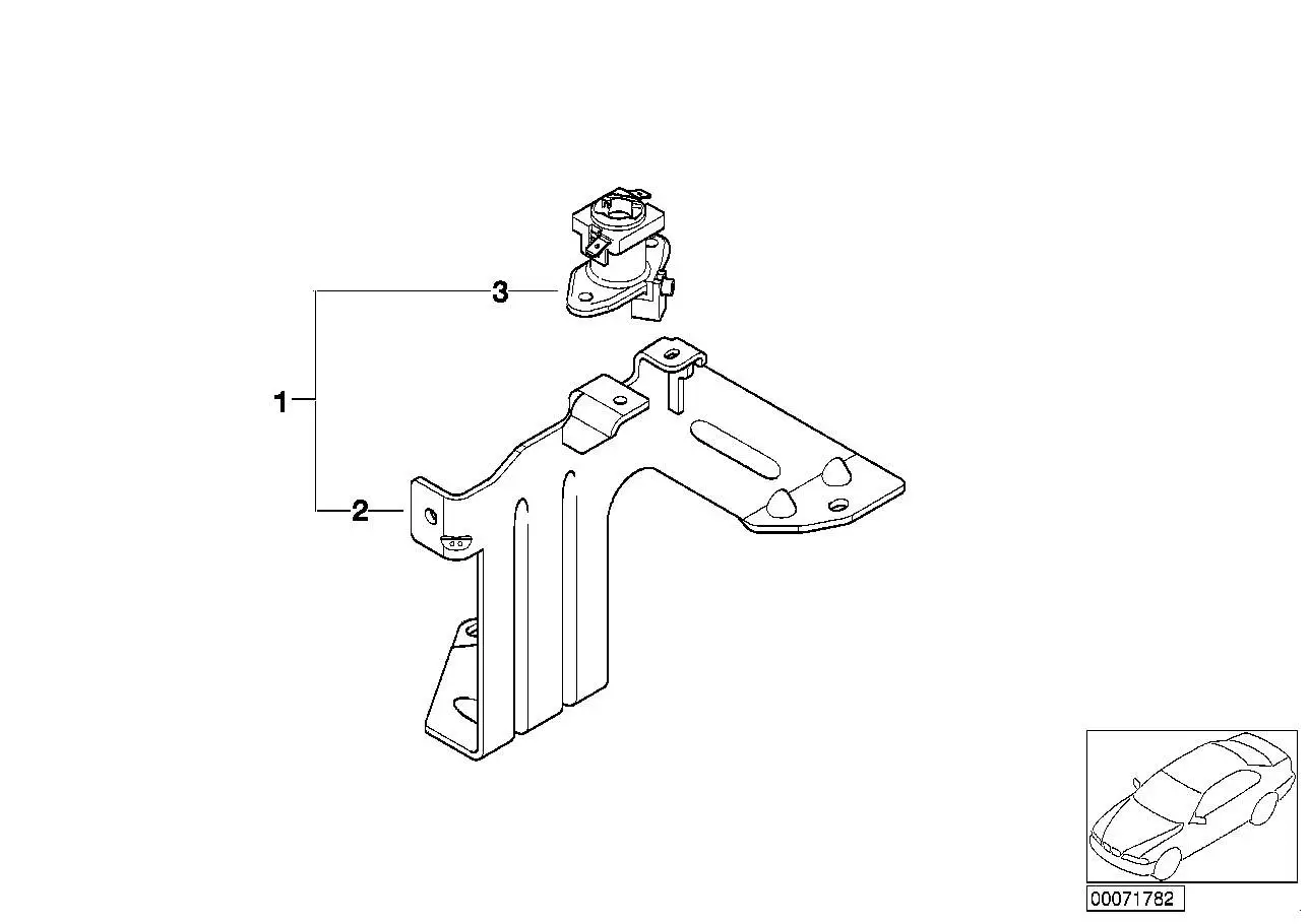 BMW Aufnahme Hardtop links E46 54217143355 - 3er E46