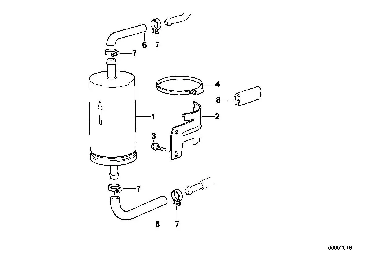 BMW Kraftstofffilter E30 E31 E32 E36 13321720101 - Z1 E30, Z3 E36