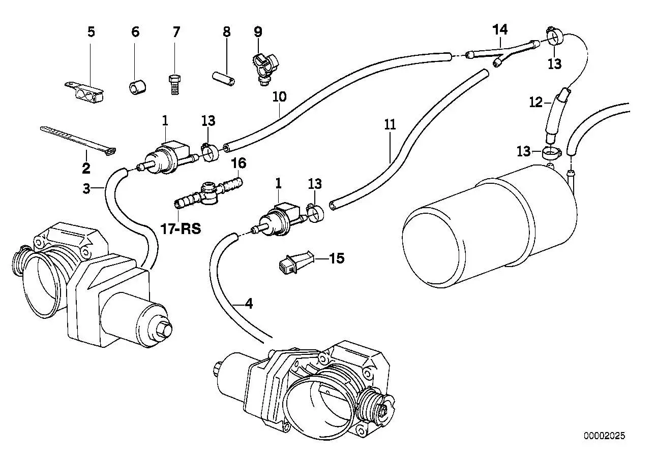 BMW Schlauch mit Scheuerschutz E31 13311733498