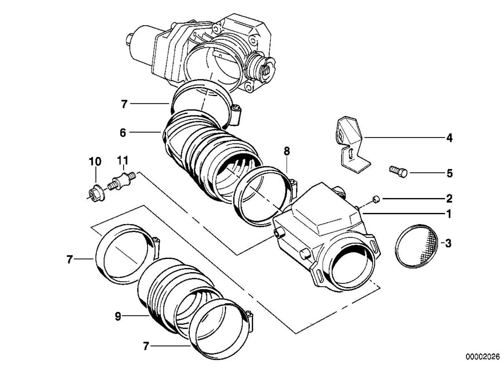 BMW Anschlussstück E31 13711733301