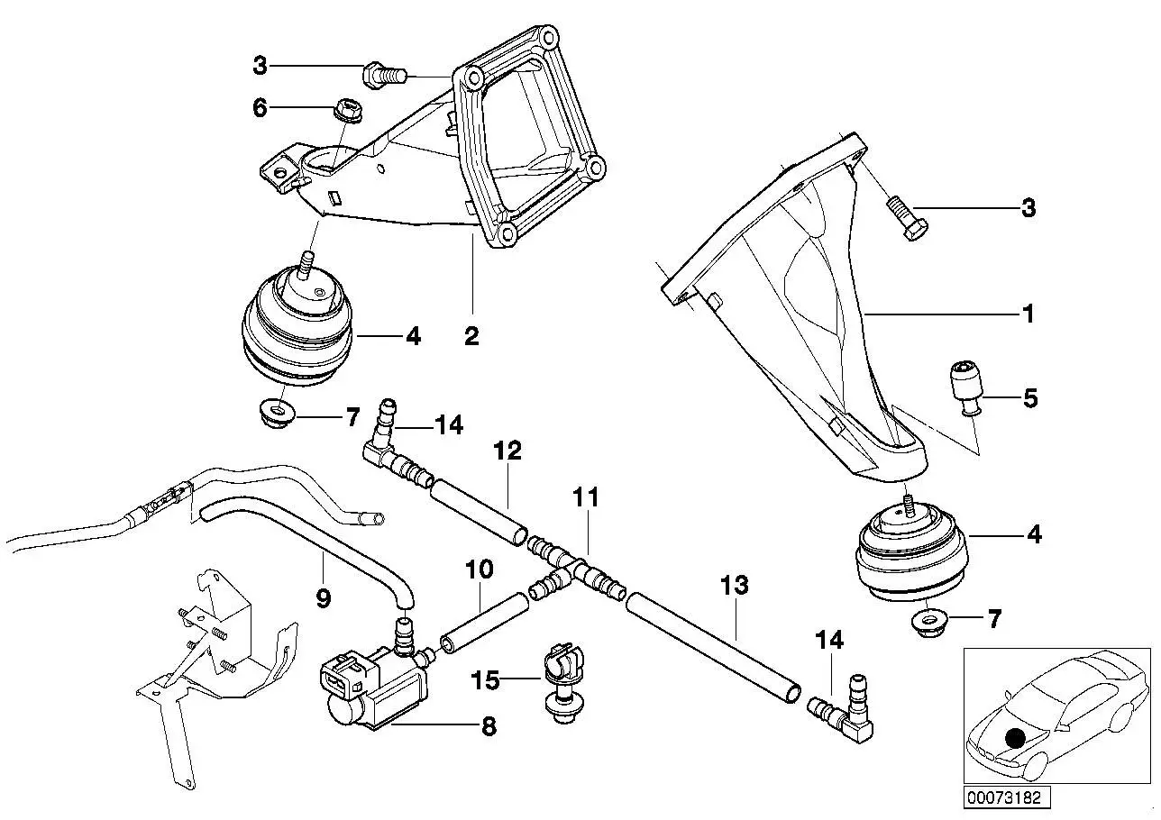 BMW Motorlager E38 22116752707