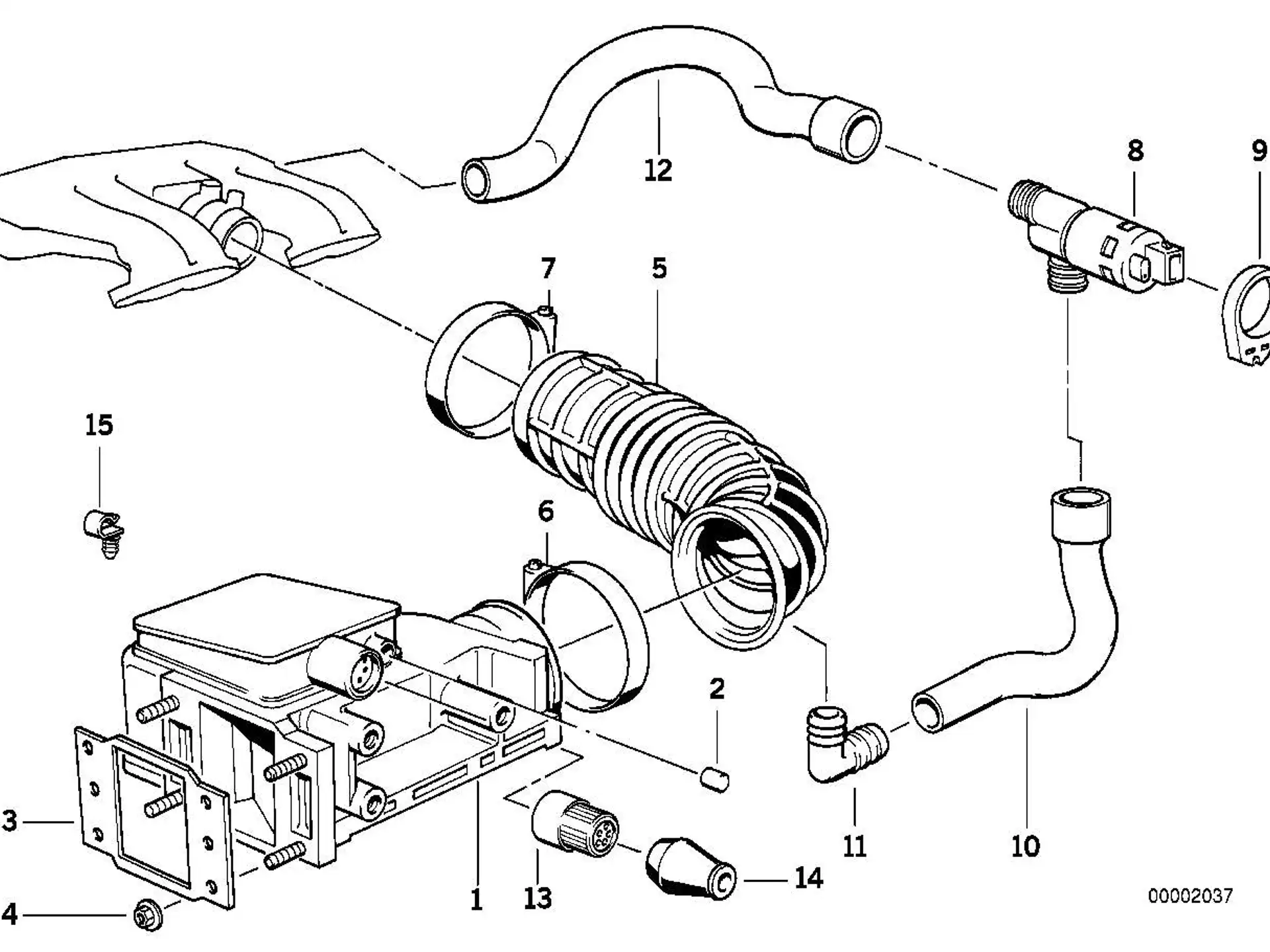 BMW Schlauch E34 E36 13411727930