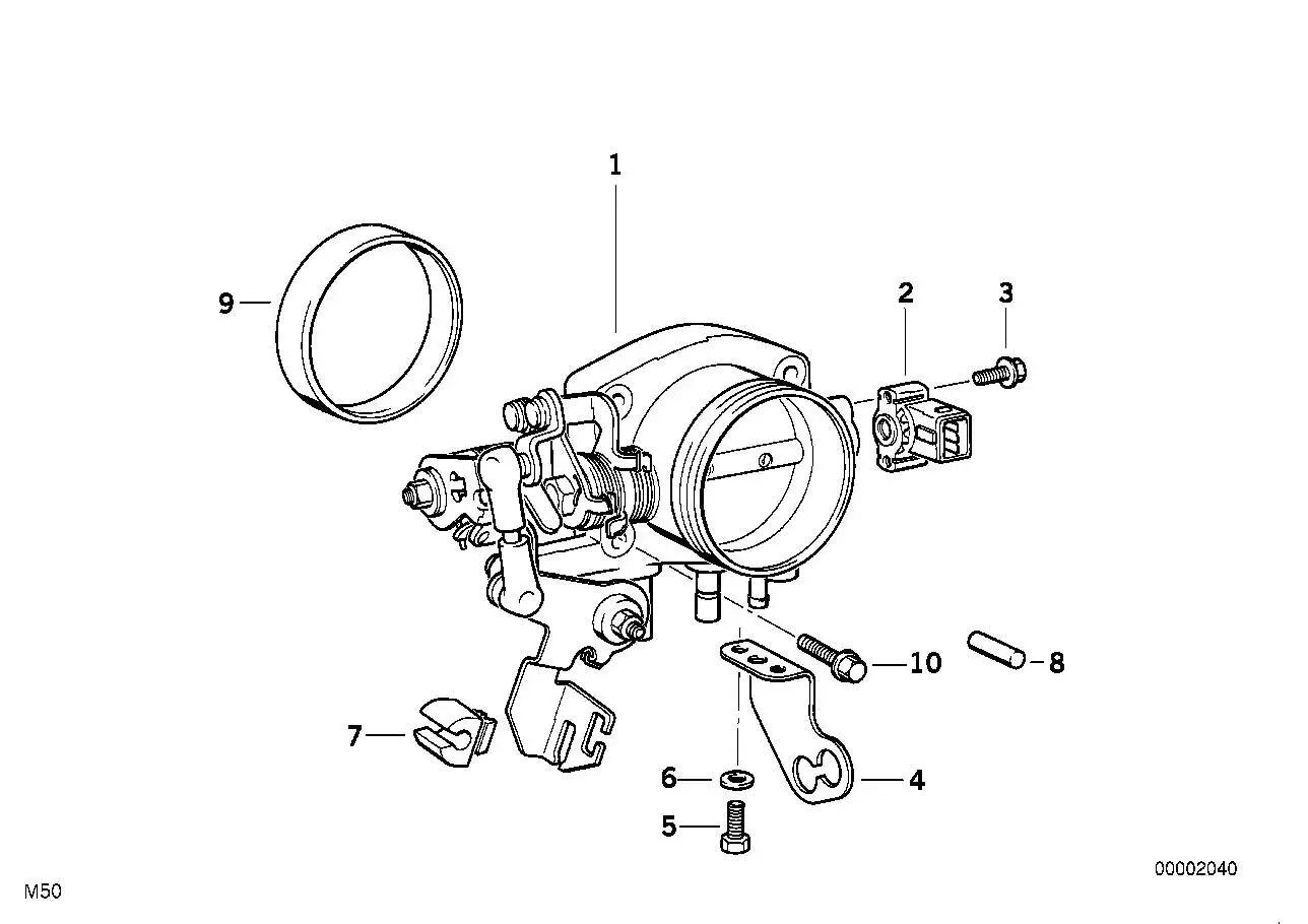 BMW Drosselklappenschalter E34 E36 13631730691 - Z3 E36, 5er E34