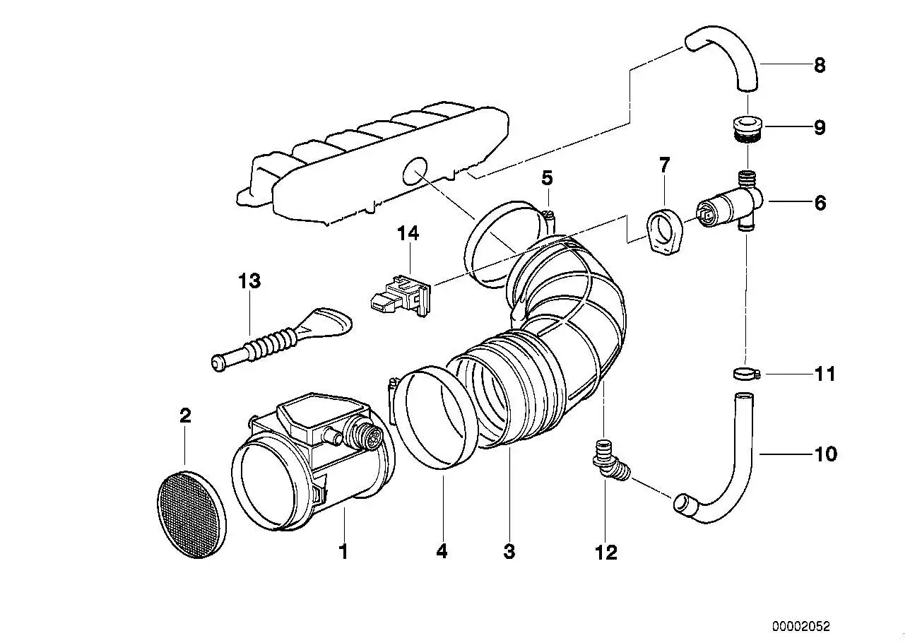 BMW Leerlaufregelventil T-Form E34 E36 E38 E39 E46 E53 E60 E61 E6
