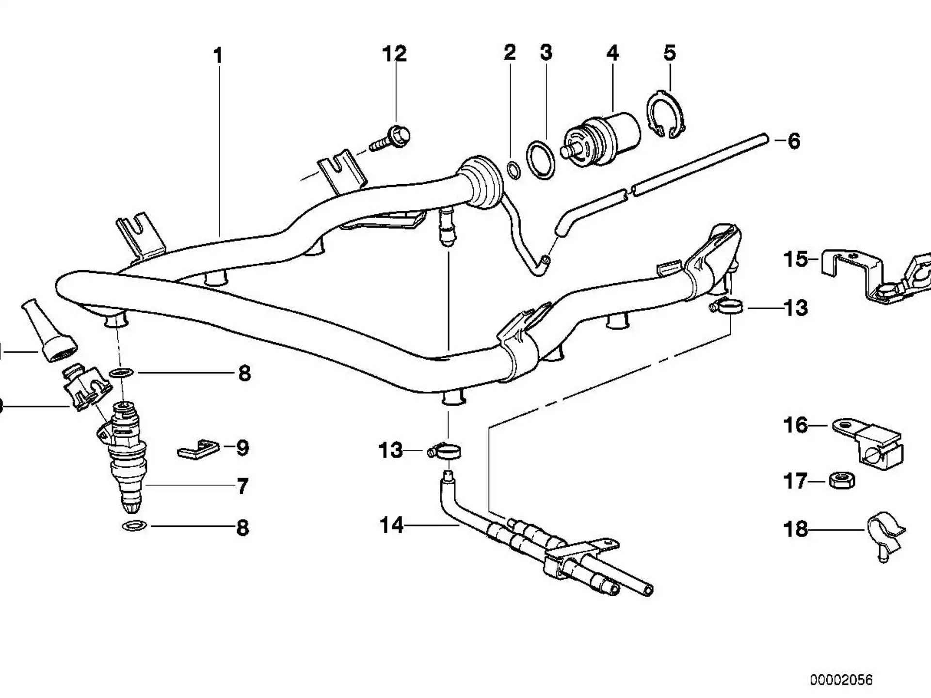 BMW Unterdruckschlauch E31 E32 E34 E38 E39 13537560069