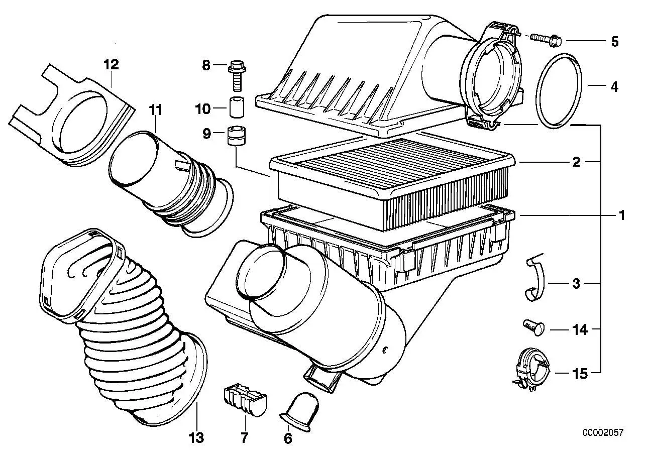 BMW Luftfiltereinsatz E31 E32 E34 E38 E39 E52 E53 13721736675
