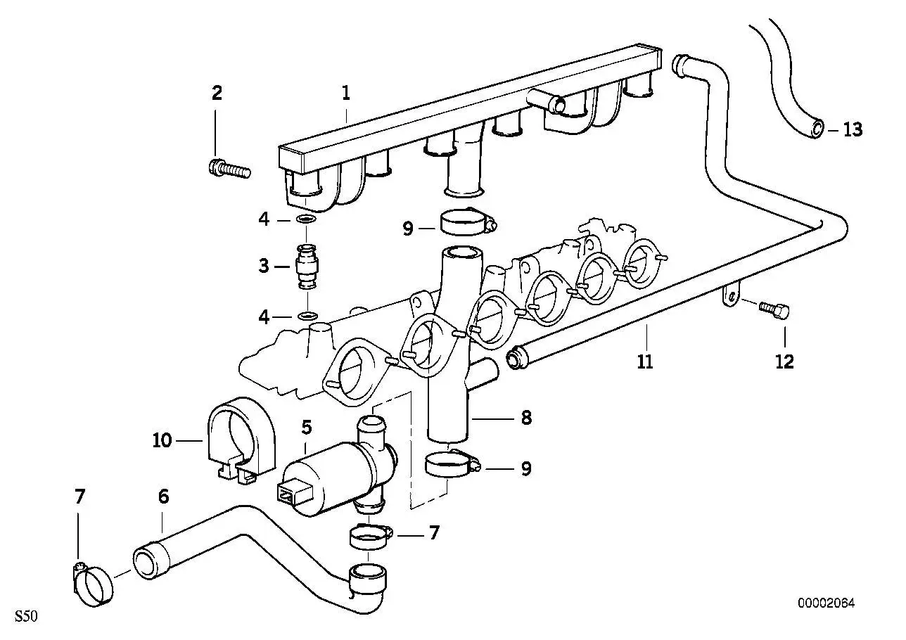 BMW Leerlaufregelventil T-Form E31 E32 E34 E36 E38 E39 E46 E52 E8