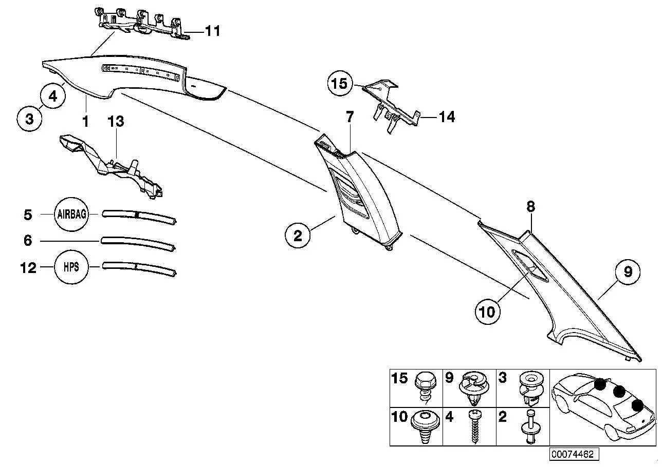 BMW Spreizmutter E46 51438229754 - Bildposition 03