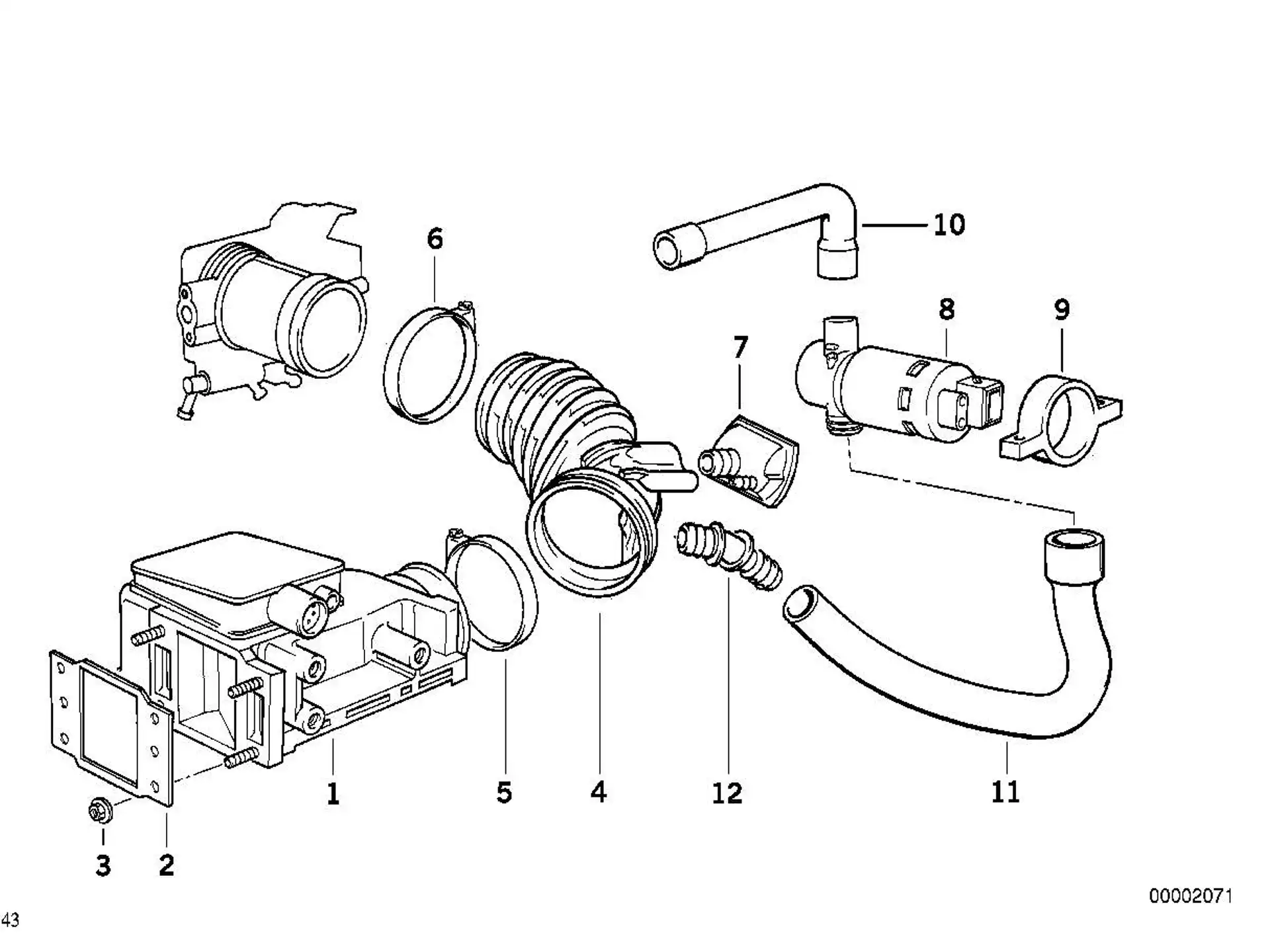 BMW Luftschlauch E34 E36 13411247641