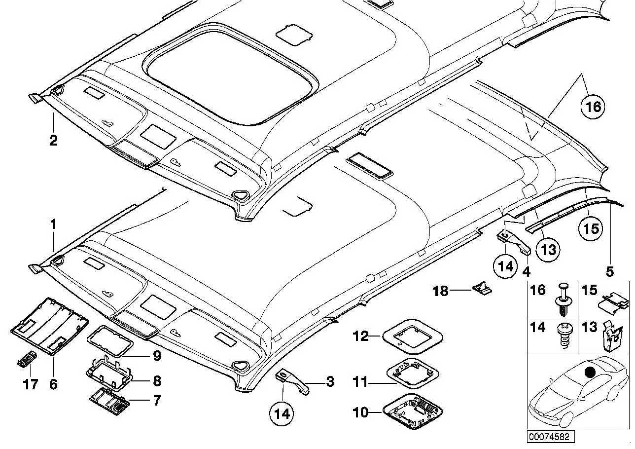 BMW Blende Mikrofon E38 E39 E46 51448250118 - Bildposition 07