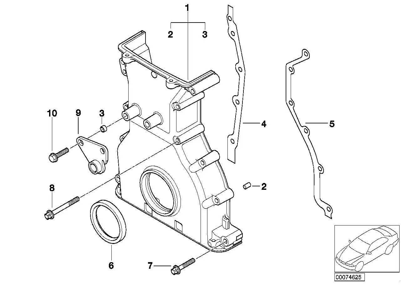 BMW Dichtung asbestfrei E46 E85 E86 11141407693 - 3er E46, Z4 E85