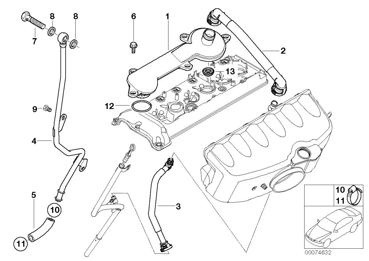 BMW Ölabscheider E46 E85 E86 11157840446 - 3er E46, Z4 E85, Z4 E8