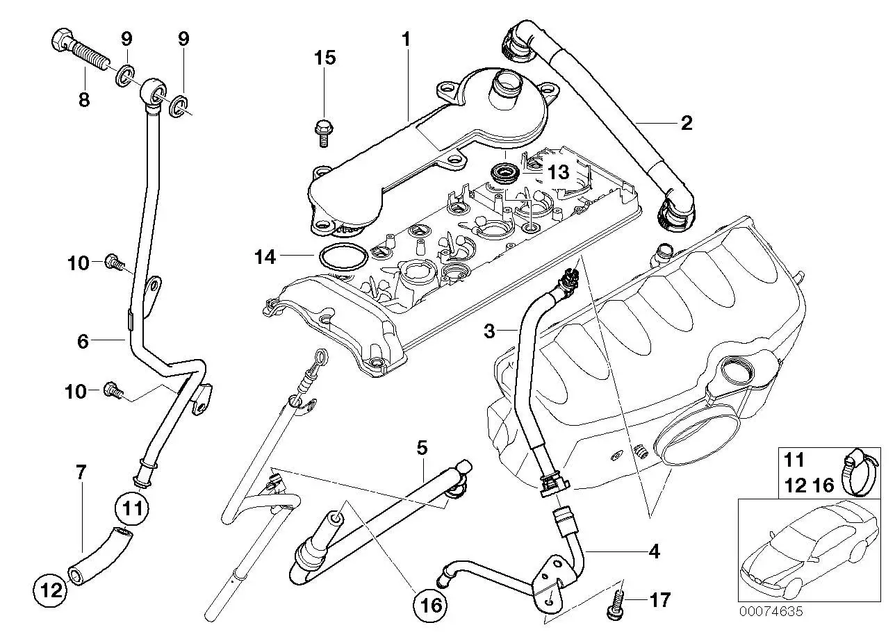 BMW Rohrleitung E46 11617832298
