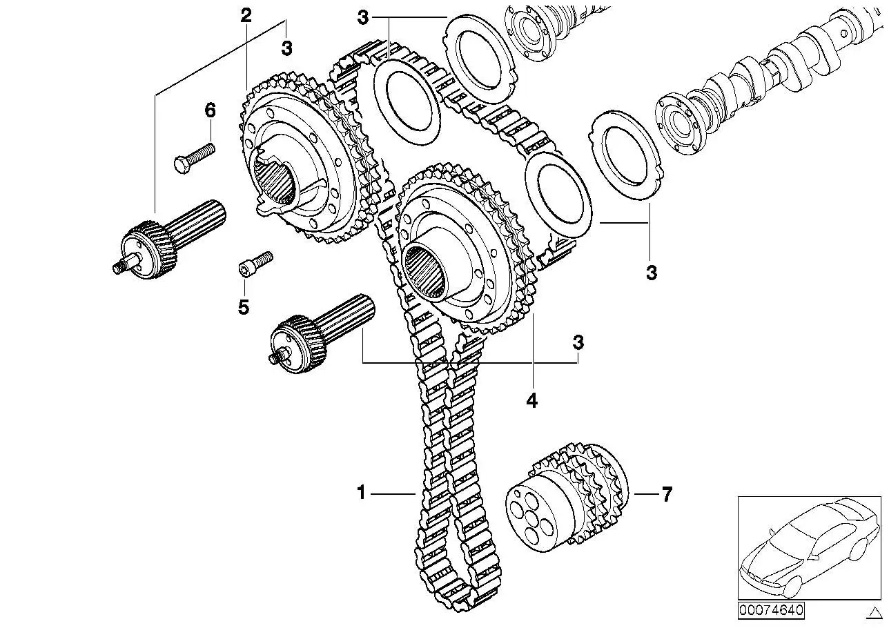 BMW Vanos-Getriebe Einlass E46 E85 E86 11367832030