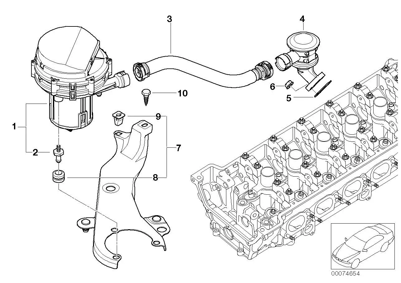 BMW Druckschlauch E46 11727831039
