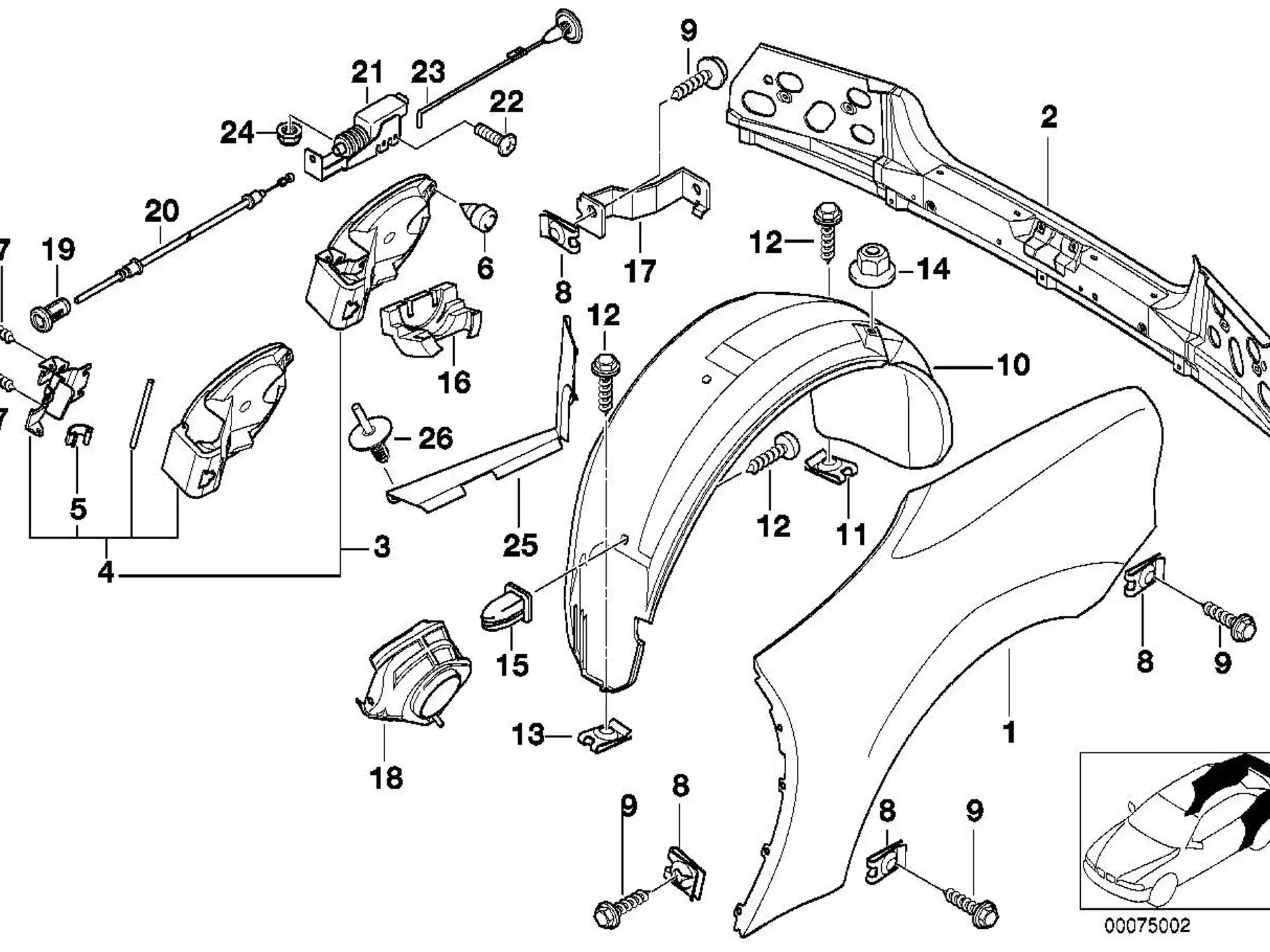 BMW Halter Tankverschluss 51177009917