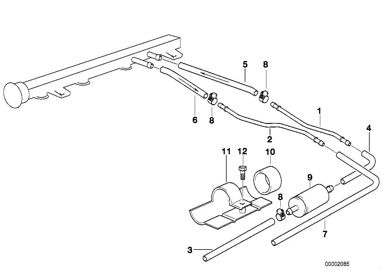 BMW Halter Kraftstofffilter mit Prallschutz E34 E36 13321734720 -