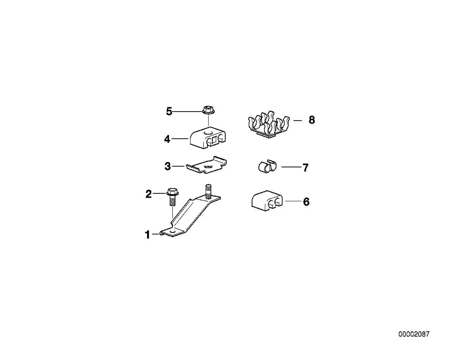 BMW Clip E36 E46 F54 F55 F56 F56E F57 F60 R50 R53 R55 R56 R57 R58 R59 R60 13531247441