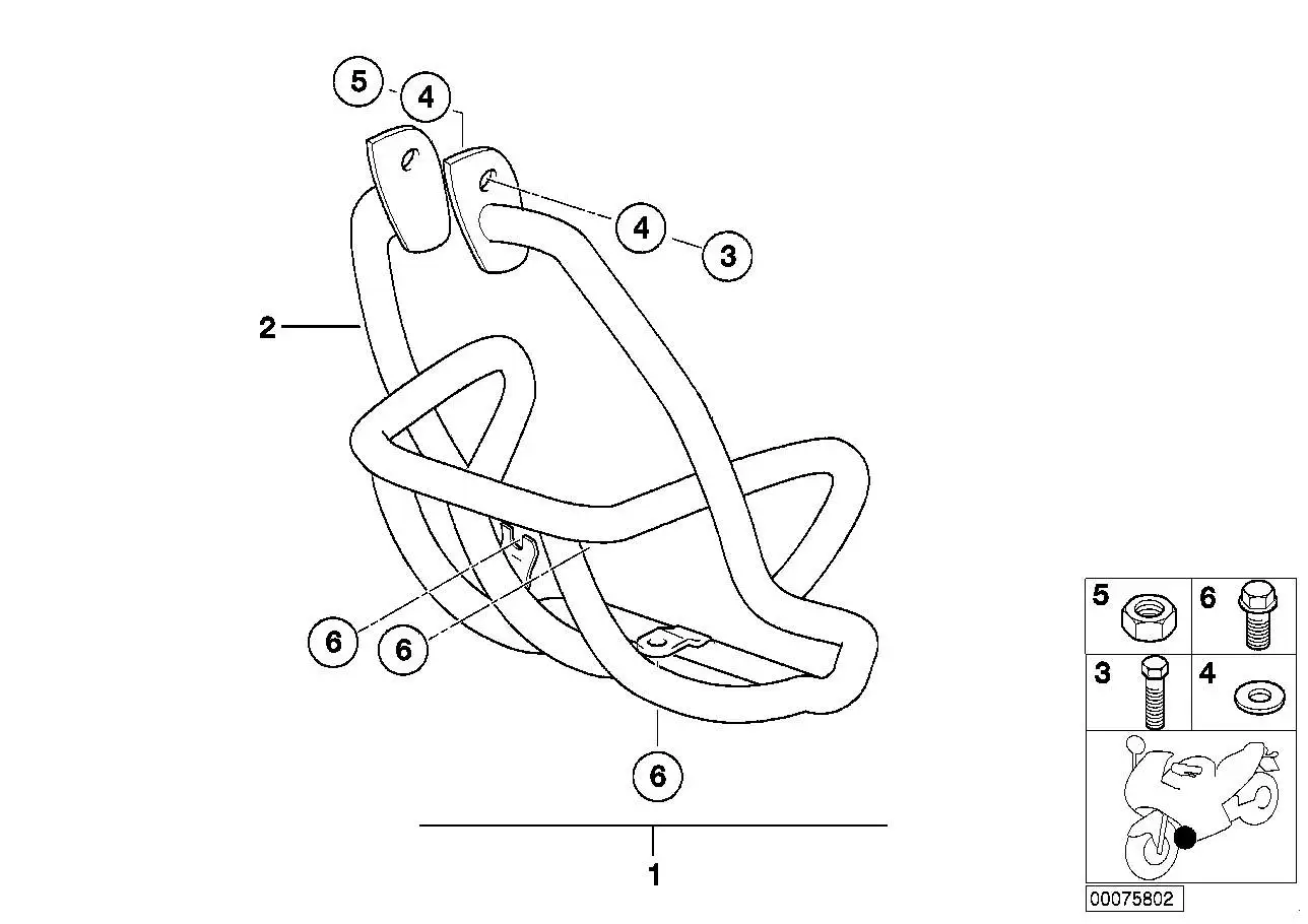 BMW Motorschutzbügel schwarz R13 51477664477