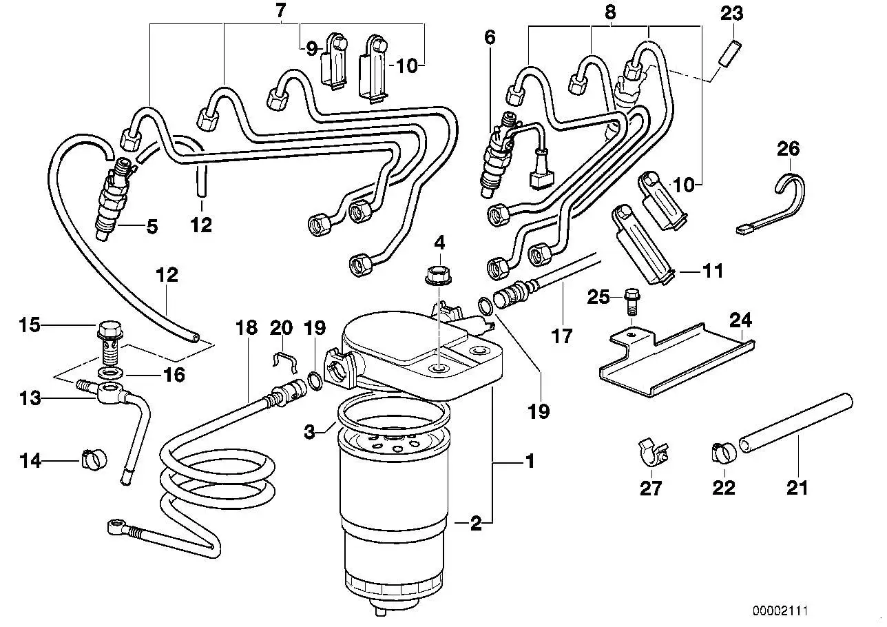 BMW Kraftstoff-Vorlaufleitung E39 13532246973