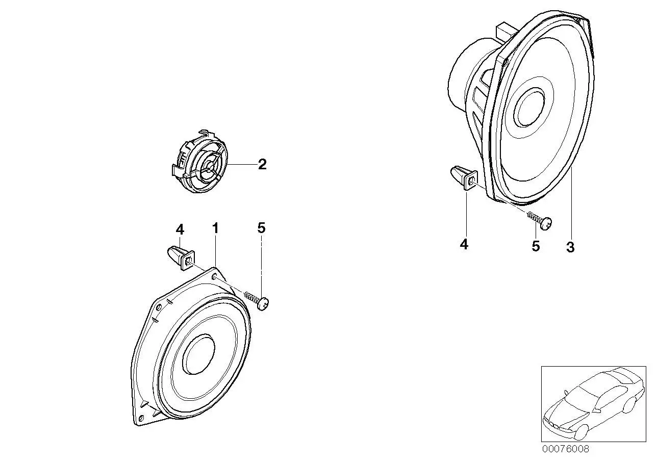 BMW Lautsprecher hinten Harman Kardon R50 R53 65139142511