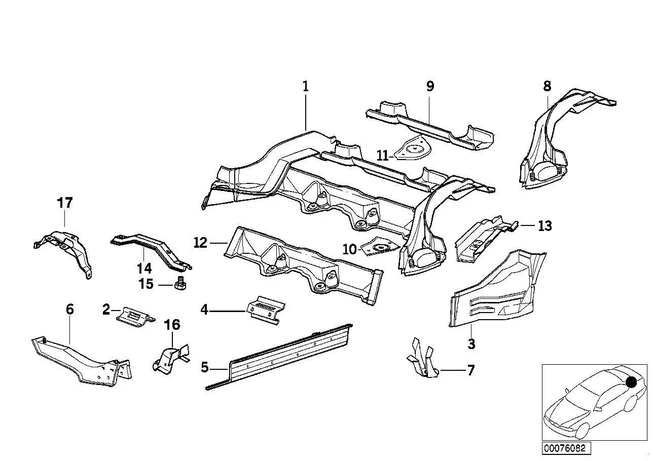 BMW Sitzkonsole vorne links E36 41118119291 - Bildposition 06