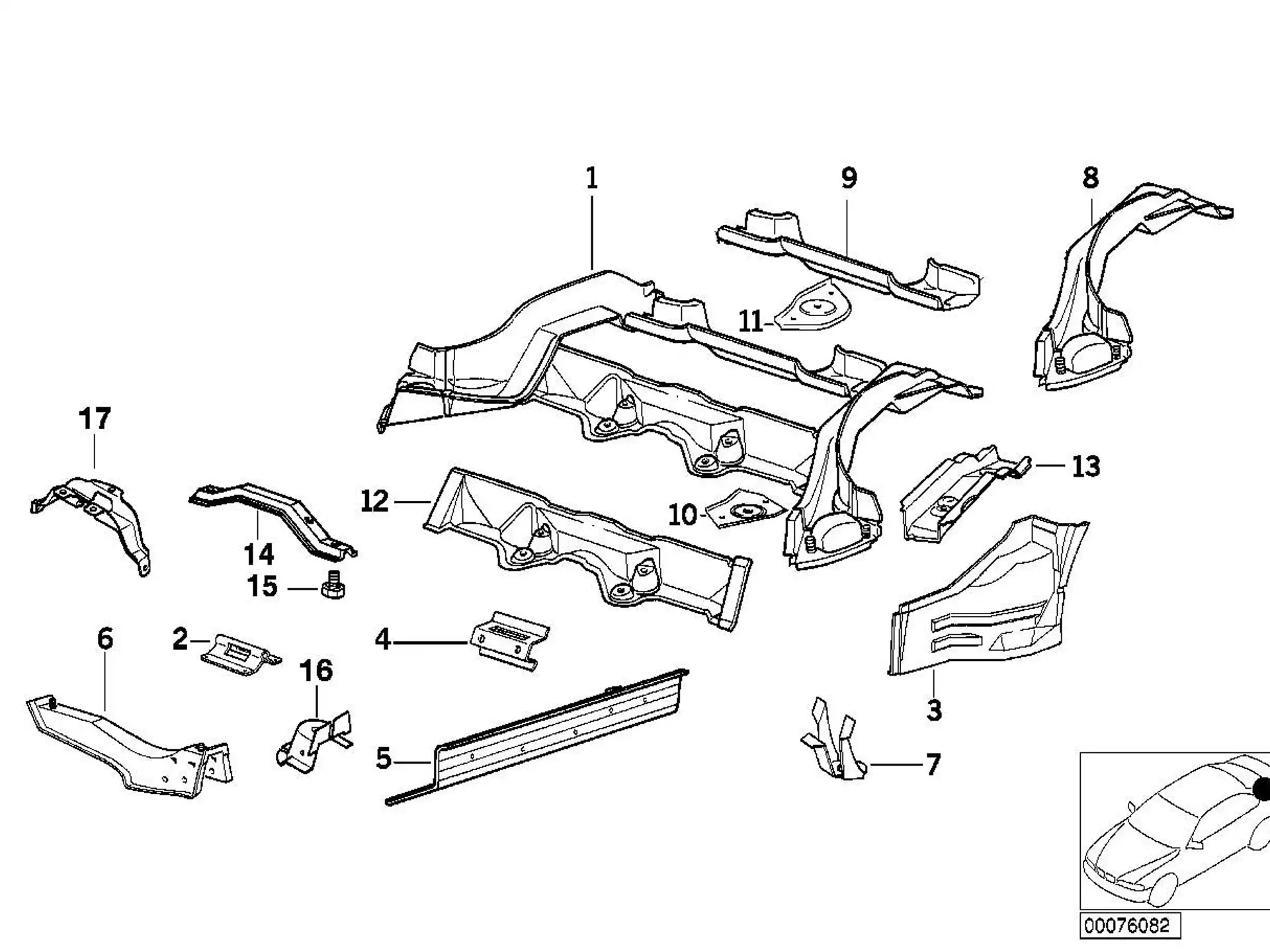 BMW Verstärkung F.Hinterachse vorne links E36 41002256495