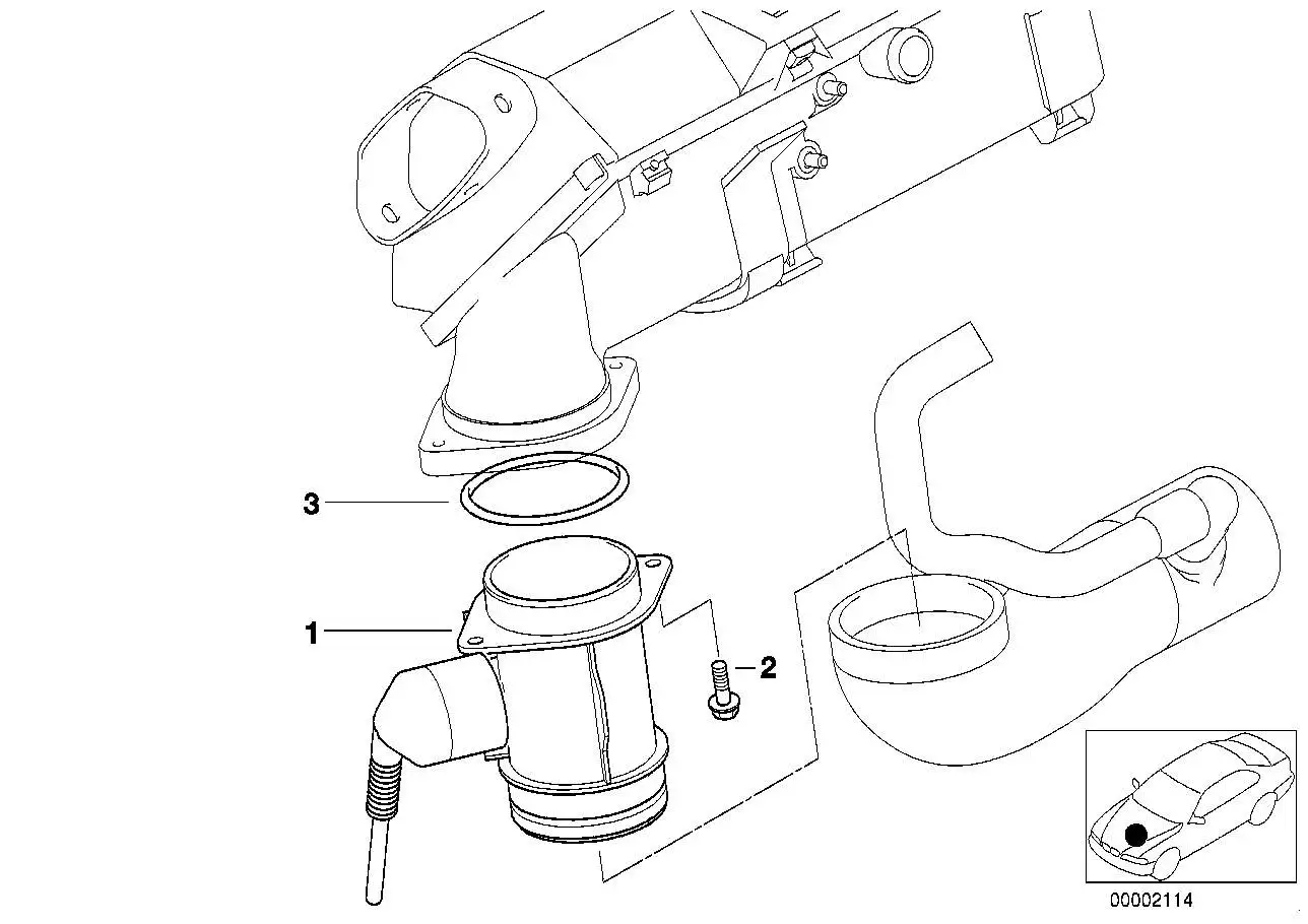 BMW Luftmassenmesser E36 E38 E39 13622246084 - Z3 E36, 5er E39, 7